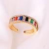 Wholesale Jewelry Copper Zircon Inlaid Flower Ring For Women