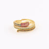 Wholesale Jewelry Copper Zircon Inlaid Flower Ring For Women
