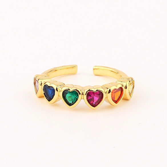 Wholesale Jewelry Copper Zircon Inlaid Flower Ring For Women