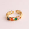Wholesale Jewelry Copper Zircon Inlaid Flower Ring For Women