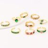 Wholesale Jewelry Copper Zircon Inlaid Flower Ring For Women
