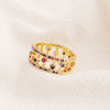 Wholesale Jewelry Copper Zircon Inlaid Flower Ring For Women