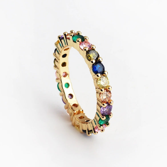 Wholesale Jewelry Copper Zircon Inlaid Flower Ring For Women