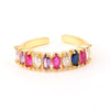 Wholesale Jewelry Copper Zircon Inlaid Flower Ring For Women