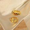 Wholesale Jewelry Copper Zircon Inlaid Geometric Opening Ring For Women