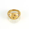 Wholesale Jewelry Copper Zircon Inlaid Geometric Opening Ring For Women