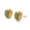 Wholesale Jewelry Copper Zircon Microinlaid Geometric Round Ear Buckle Electroplated Simple Style For Women