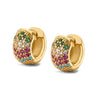 Wholesale Jewelry Copper Zircon Microinlaid Geometric Round Ear Buckle Electroplated Simple Style For Women