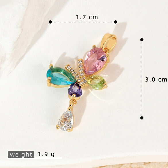 Wholesale Jewelry Copper Zircon Microinlay Animal Zodiac Style Pendant Necklace And Earrings