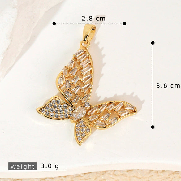 Wholesale Jewelry Copper Zircon Microinlay Animal Zodiac Style Pendant Necklace And Earrings