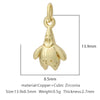 Wholesale Jewelry Copper Zircon Small Pendant With Star Elephant Turtle Shapes Electroplated For Diy Necklace Earrings Accessories