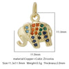 Wholesale Jewelry Copper Zircon Small Pendant With Star Elephant Turtle Shapes Electroplated For Diy Necklace Earrings Accessories