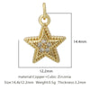 Wholesale Jewelry Copper Zircon Small Pendant With Star Elephant Turtle Shapes Electroplated For Diy Necklace Earrings Accessories
