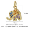 Wholesale Jewelry Copper Zircon Small Pendant With Star Elephant Turtle Shapes Electroplated For Diy Necklace Earrings Accessories