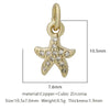 Wholesale Jewelry Copper Zircon Small Pendant With Star Elephant Turtle Shapes Electroplated For Diy Necklace Earrings Accessories