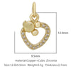 Wholesale Jewelry Copper Zircon Small Pendant With Star Elephant Turtle Shapes Electroplated For Diy Necklace Earrings Accessories