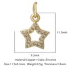 Wholesale Jewelry Copper Zircon Small Pendant With Star Elephant Turtle Shapes Electroplated For Diy Necklace Earrings Accessories