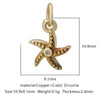 Wholesale Jewelry Copper Zircon Small Pendant With Star Elephant Turtle Shapes Electroplated For Diy Necklace Earrings Accessories