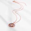 Wholesale Jewelry Copper Zircon Women's Natural Flower Pendant Ochain Necklace