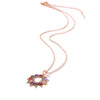 Wholesale Jewelry Copper Zircon Women's Natural Flower Pendant Ochain Necklace