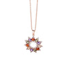 Wholesale Jewelry Copper Zircon Women's Natural Flower Pendant Ochain Necklace