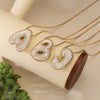 Wholesale Jewelry Copper Zirconia Alphabet Necklace Fashion Light Luxury Box Chain