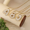 Wholesale Jewelry Copper Zirconia Alphabet Necklace Fashion Light Luxury Box Chain