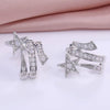 Wholesale Jewelry Copper Zirconia Inlay Stars Sun And Moon Clouds Cosmic Style Doublelayer Winding Opening Ring And Earrings