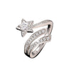 Wholesale Jewelry Copper Zirconia Inlay Stars Sun And Moon Clouds Cosmic Style Doublelayer Winding Opening Ring And Earrings