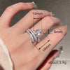 Wholesale Jewelry Copper Zirconia Inlay Stars Sun And Moon Clouds Cosmic Style Doublelayer Winding Opening Ring And Earrings