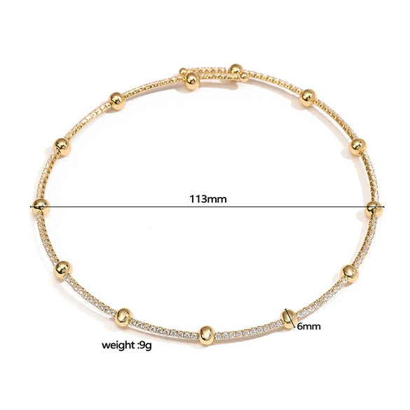 Wholesale Jewelry Copper Zirconia Round Bead Ladies Ring