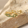 Wholesale Jewelry Copper Zirconium Geometric Style Opening Ring Electroplated Adjustable Women's Jewelry