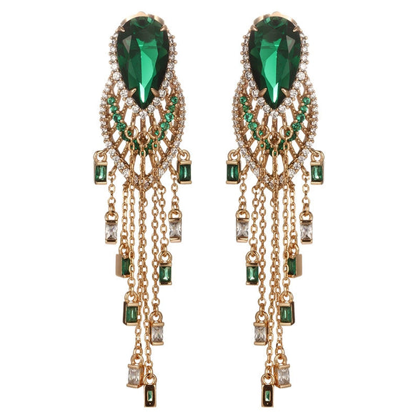 Wholesale Jewelry Copperzinc Alloy Geometric Drop Shape Electroplating Earrings For Women