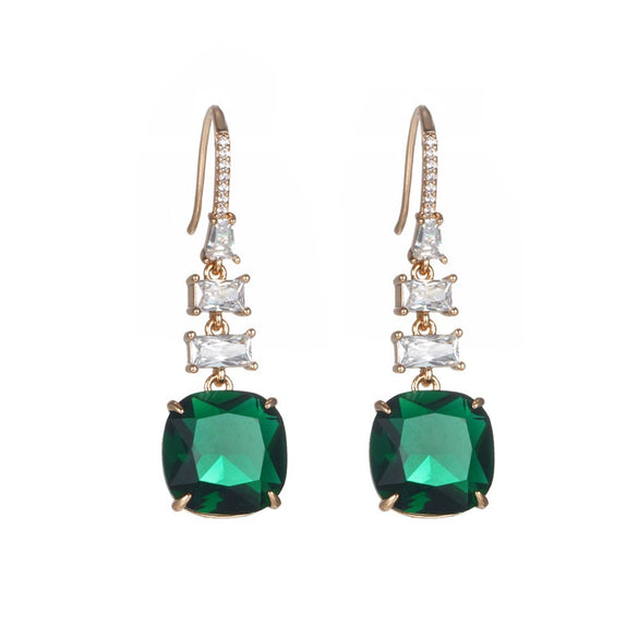 Wholesale Jewelry Copperzinc Alloy Geometric Drop Shape Electroplating Earrings For Women