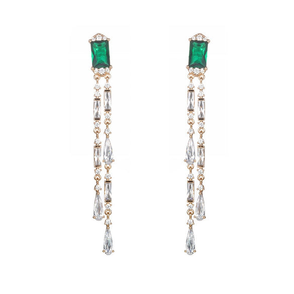 Wholesale Jewelry Copperzinc Alloy Geometric Drop Shape Electroplating Earrings For Women