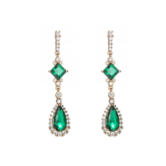 Wholesale Jewelry Copperzinc Alloy Geometric Drop Shape Electroplating Earrings For Women