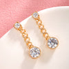 Wholesale Jewelry Copperzinc Alloy Geometric Round Long Earrings For Women Electroplated