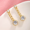 Wholesale Jewelry Copperzinc Alloy Geometric Round Long Earrings For Women Electroplated