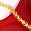 Wholesale Jewelry Copperzinc Alloy Goldplated Hollow Heartshaped Retro Bracelet For Women