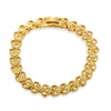 Wholesale Jewelry Copperzinc Alloy Goldplated Hollow Heartshaped Retro Bracelet For Women