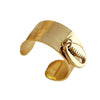 Wholesale Jewelry Creative Titanium Steel And Stainless Steel Heart Shaped Vacuum Plated Gold Opening Adjustable Ring For Women