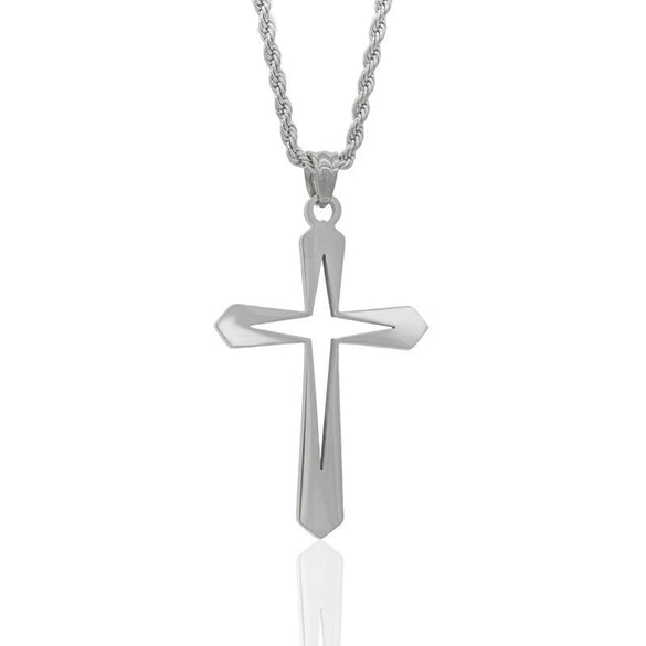 Wholesale Jewelry Cross Alloy Pendant Electroplated Geometric Unisex Clavicle Chain Necklace