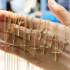 Wholesale Jewelry Cross Brass Copper Electroplated Ochain Pendant Necklace For Women
