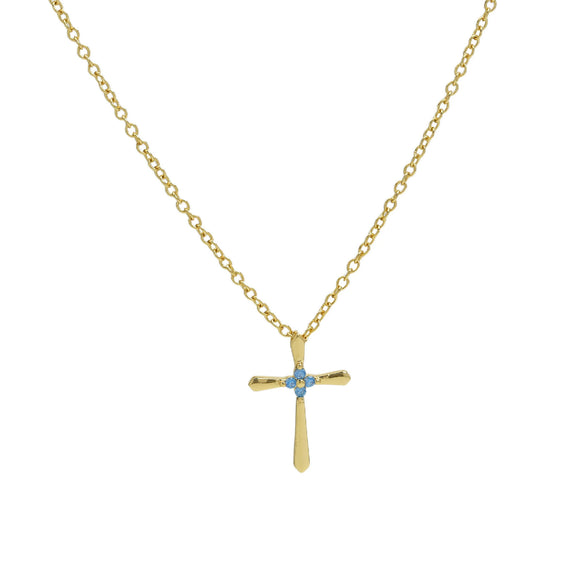 Wholesale Jewelry Cross Brass Copper Electroplated Ochain Pendant Necklace For Women