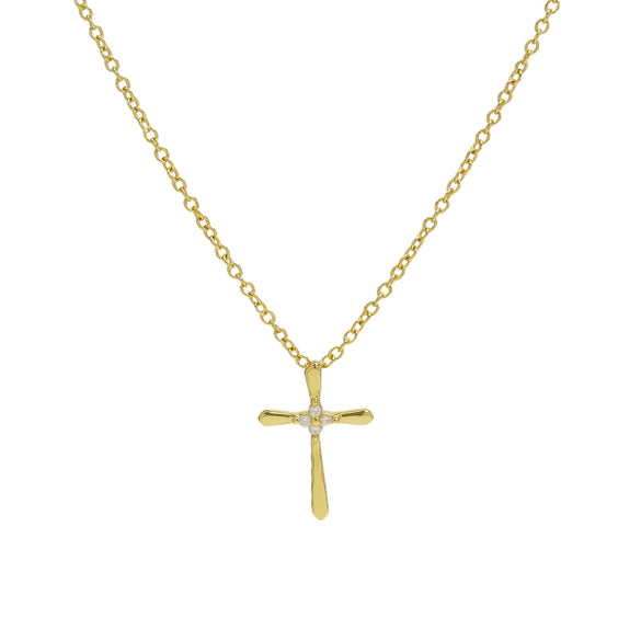 Wholesale Jewelry Cross Brass Copper Electroplated Ochain Pendant Necklace For Women