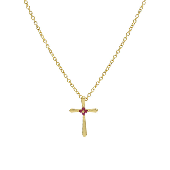 Wholesale Jewelry Cross Brass Copper Electroplated Ochain Pendant Necklace For Women