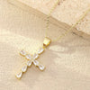 Wholesale Jewelry Cross Copper Electroplated Ochain Pendant Necklace