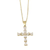 Wholesale Jewelry Cross Copper Electroplated Ochain Pendant Necklace