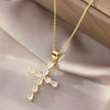 Wholesale Jewelry Cross Copper Electroplated Ochain Pendant Necklace