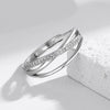 Wholesale Jewelry Cross Geometric Style S925 Sterling Silver Electroplated Ring
